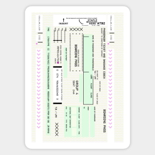 Airline Boarding Pass Sticker